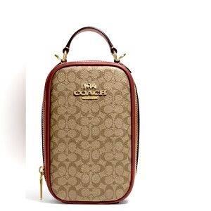 EVA PHONE CROSSBODY IN COLORBLOCK
MICRO SIGNATURE CANVAS with strap included